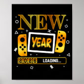 Poster New Year 2026 Loading Gaming Controller New Years  (Devant)