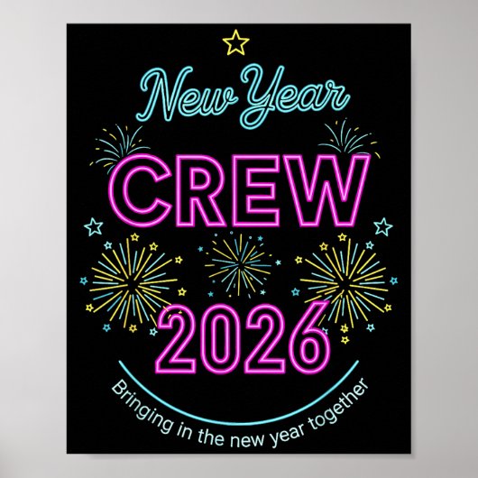 Poster New Year Crew 2026, Family Matching Happy New Year (Devant)
