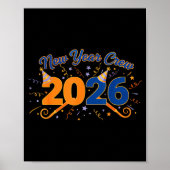 Poster New Year Crew 2026 Fireworks Celebration  (Devant)
