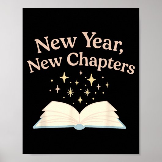 Poster New Year New Chapters Cozy Reading For Book Lovers (Devant)