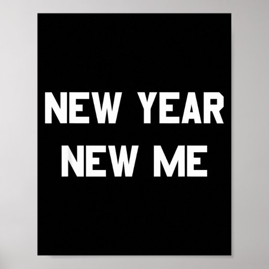 Poster New Year New Me Workout Goals  (Devant)
