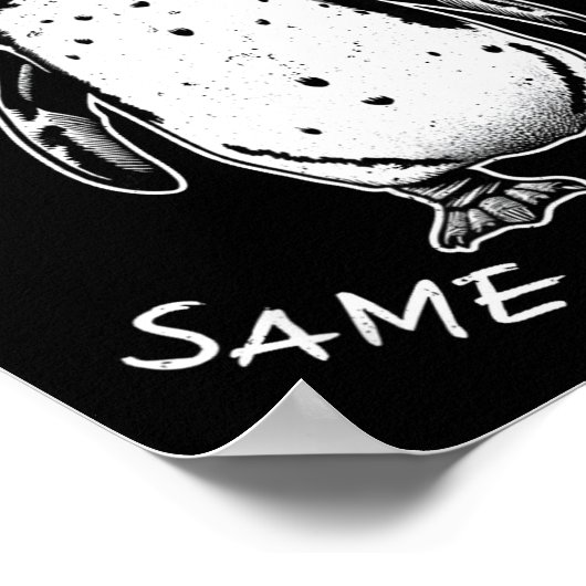 Poster New Year Same Baka Life Funny Penguin Meme (Coin)