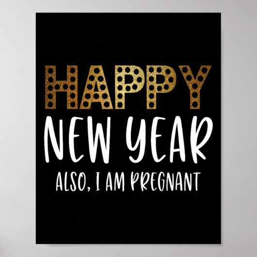 Poster New Years Eve Pregnancy Announcement Also Im Pregn (Devant)