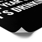 Poster New Year's Party Gift Funny Drinking Tipsy Celebra (Coin)