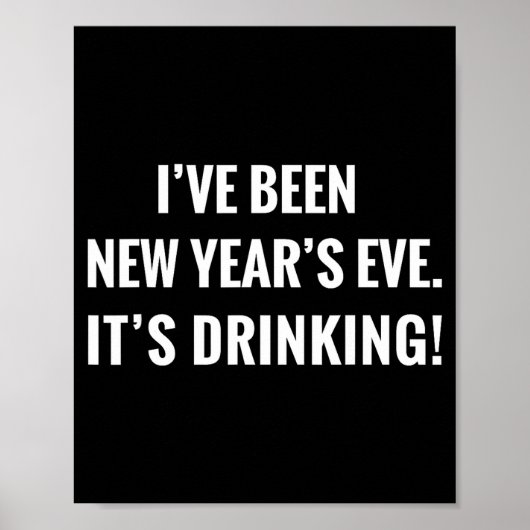 Poster New Year's Party Gift Funny Drinking Tipsy Celebra (Devant)