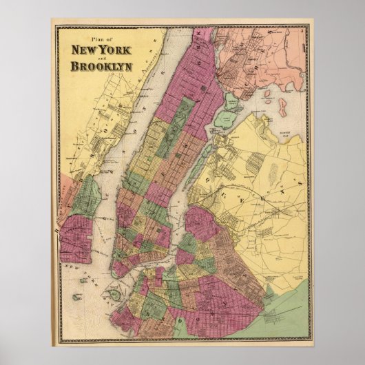 Poster New York, Brooklyn (Devant)