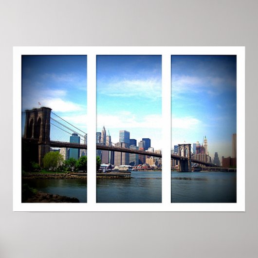 Poster New York - Brooklyn Bridge (Devant)