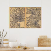 Poster New York, Buffalo, Boston (Cuisine)