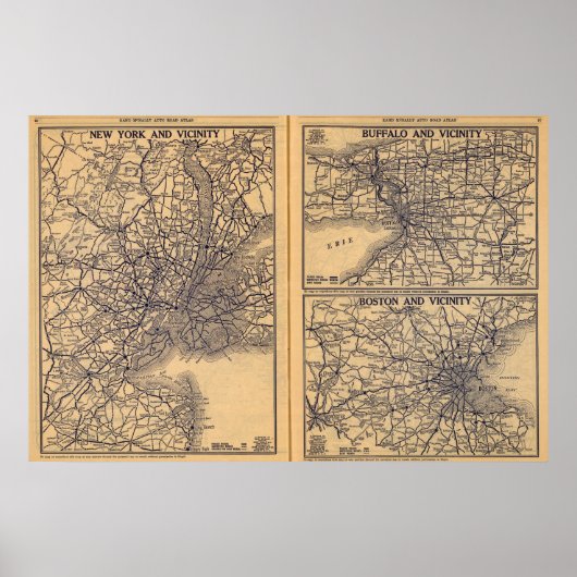 Poster New York, Buffalo, Boston (Devant)