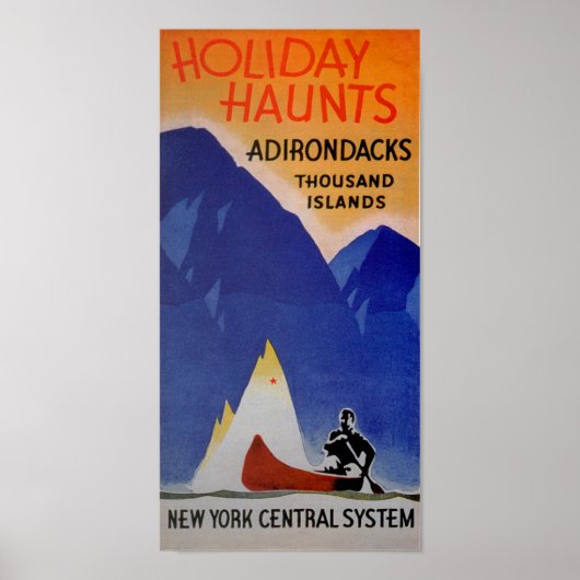 Poster New York Central Adirondacks voyage et (Devant)