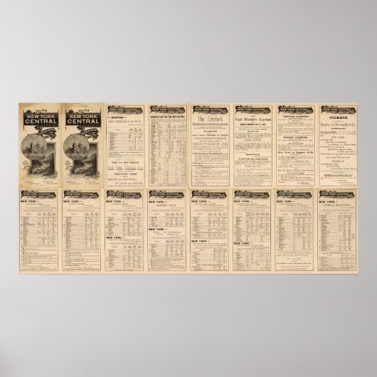 Poster New York Central and Hudson River Railroad 2 (Devant)