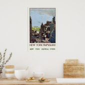 Poster New York Central System Manhattan Skyscraper (Cuisine)