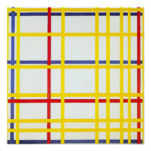 Poster New York City 1 de Piet Mondrian