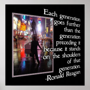 Poster NEW YORK CITY avec la CITATION de REAGAN - COPIE