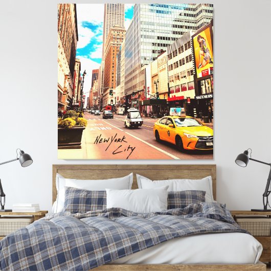 Poster New York City Canvas Afdruk (Insitu (Slaapkamer))