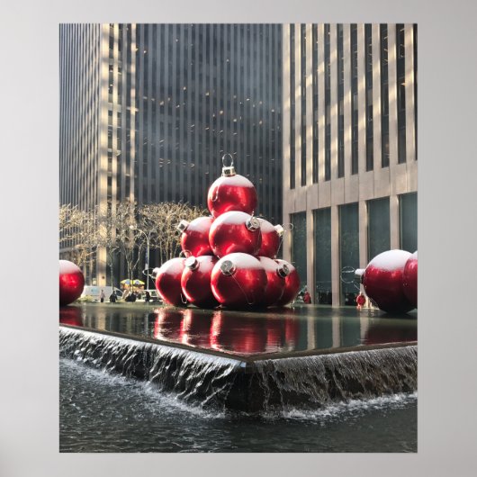 Poster New York City Christmas Rockefeller Center NYC (Devant)