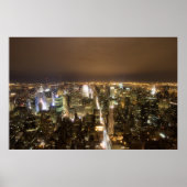 Poster New York City en nocturne (Devant)
