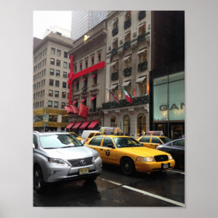 Poster New York City Fifth Avenue Taxi Photographie NYC
