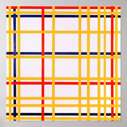 Poster New York City I | Piet Mondrian | (Devant)