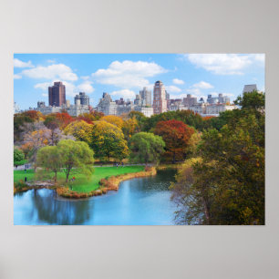 Poster New York City Manhattan Central Park Panorama
