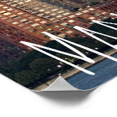 Poster New York City Manhattan Skylne à la carte postale (Coin)