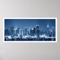 New York City Manhattan Vue Skyline de nuit