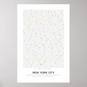 Poster New York City - MetroDots
