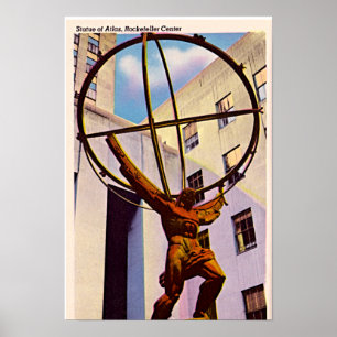 Poster New York City, New York Atlas at the Rock 1940