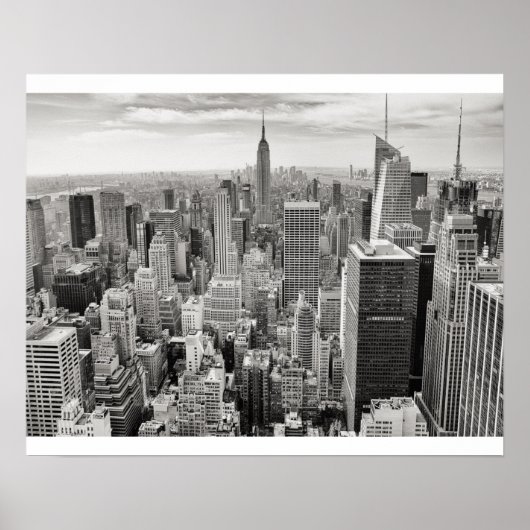 Poster New York City noir et blanc (Devant)