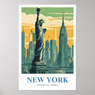 Poster New York City Nostalgic Travel