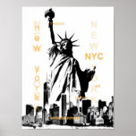 Poster new york city nyc statue de la liberté pop art<br><div class="desc">new york city nyc statue de la liberté pop art</div>