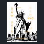 Poster new york city nyc statue de la liberté pop art<br><div class="desc">new york city nyc statue de la liberté pop art</div>