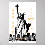 Poster new york city nyc statue de la liberté pop art<br><div class="desc">new york city nyc statue de la liberté pop art</div>