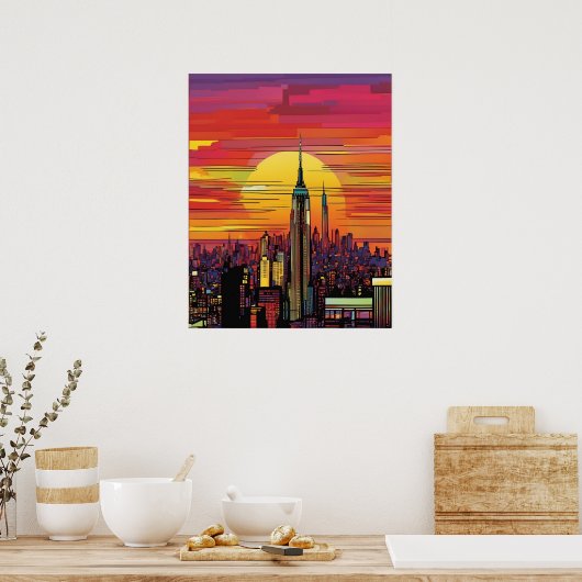 Poster New York City (pop art) (Cuisine)