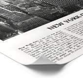 Poster New York City Print Black and White Skyline (Coin)