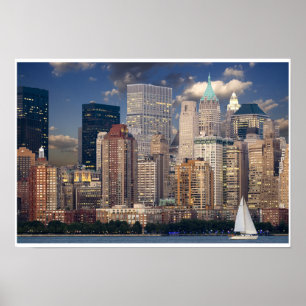 Poster New York City Skyline depuis Hudson River