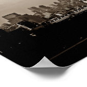 Poster New York City Skyline et Manhattan Bridge (Coin)