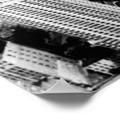 Poster New York City Skyline photo en noir et blanc (Coin)