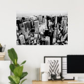 Poster New York City Skyline photo en noir et blanc (Bureau à domicile)