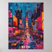 Poster New York City Skyline - Vibrant NYC Wall Art (Devant)