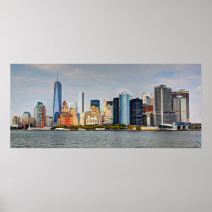 Poster New York City Skyline/W Fredom Tower