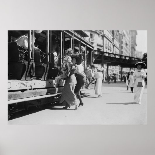 Poster New York City Streetcar, 1913 (Devant)