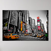 Poster "New York City" Taxi Cabs City Hustle