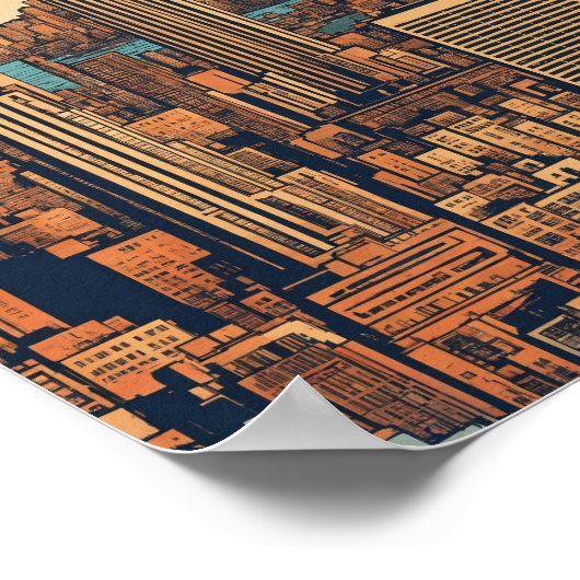 Poster "New York City Vibe : Capture d'objets vectoriels" (Coin)