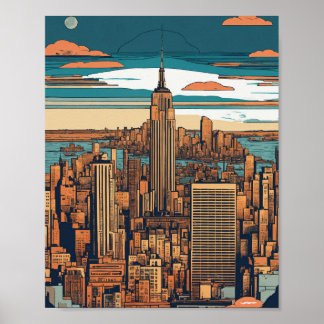 Poster "New York City Vibe : Capture d'objets vectoriels"