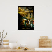 Poster New York Cityscape New York (Cuisine)