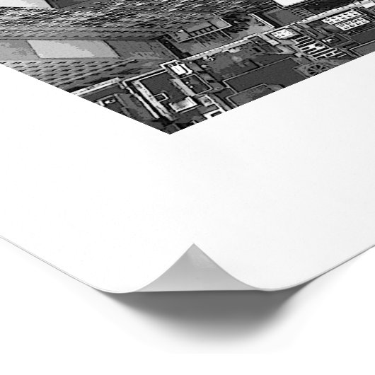 Poster New York Cityscape New York Empire Imprimer (Coin)