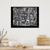 Poster New York Cityscape New York Empire Imprimer (Cuisine)