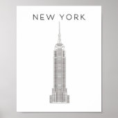 POSTER NEW YORK EMPIRE STATE (Devant)