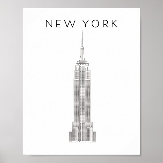 POSTER NEW YORK EMPIRE STATE (Devant)